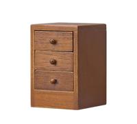 REITINGE Tre cassetti case delle bambole Comodino Scala 1/12 Realistico Legno Texture Apribile Porte Compatte Mobili Camera Da Letto Accessorio In Miniatura Tre Cassetti Comodino In Legno