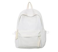 REITINGE Zaino da scuola alla moda per ragazzi e ragazze, resistente agli strappi, grande capacità, da viaggio, per la scuola, bianco