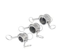 REIUAFWYGV 1pc 1/2"- 4" 304 Stainless Steel Type DC Quick Fitting Camlock Connector cap Stop Flow(1-1/2")