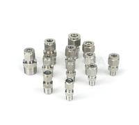 REIUAFWYGV 1PC 1/2" BSPT Male Fit Tube O/D 4mm 304 Stainless Steel Air Compression Union Fitting