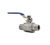 REIUAFWYGV 1PC 1/2" SS304 2-Piece Full Port Ball Valve BSPT Double Male Water Gas Oil Switch Adapter
