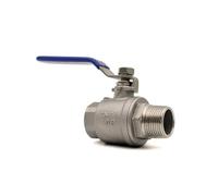 REIUAFWYGV 1PC 2" SS304 2-Piece Full Port Ball Valve BSPT Female x Male Water Gas Oil Switch Adapter