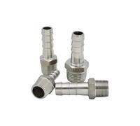 REIUAFWYGV 1pc 304 Stainless Steel 15mm Hose Barb Tail to 1/2" BSP Male Home Brew Fitting Water Fuel Air