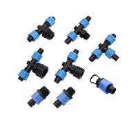 REIUAFWYGV Garden Plumbing 2Pcs 16mm Drip Irrigation with Straight Three-Way Connector, with Locking 1/2" 3/4" Threaded DN17 Pipe Water Connector Garden Irrigation Tool (Color : Purple)