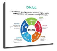 REIUAFWYGV Lean DMAIC Methodology Chart Poster Wall-Art for Office Home Office Decor(Unframed,08x12inch(20x30cm))