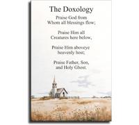 REIUAFWYGV Praise God Doxology Wall-Art Hymn Quote Canvas Poster Gift | Makes a thoughtful present for members or worship leaders(Unframed,12x18inch(30x45cm))