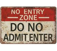 REIUAFWYGV Restricted Area No Entry Metal Tin Sign Do Not Enter Warning Wall Decor Private Property Industrial Keep Out Notice 8 X 12 in