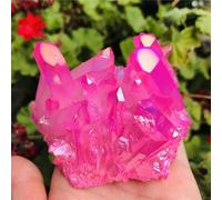 REIUAFWYGV Stone Crystal Quartz Flame Aura Quartz Crystal Cluster Ore Gift(,70-90g)