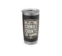 Rejecting Cookies Counts As Cardio Cookie Consent Funny Bicchiere termico in acciaio inox doppia parete