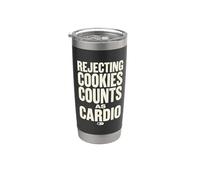 Rejecting Cookies Counts As Cardio Cookie Consent Funny Bicchiere termico in acciaio inox doppia parete