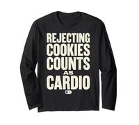 Rejecting Cookies Counts As Cardio Cookie Consent Funny Maglia a Manica