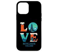 Rejkjavic Islanda Amore Northern Lights Valentines Ragazzi Ragazza Custodia per iPhone 12 mini