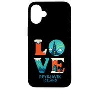 Rejkjavic Islanda Amore Northern Lights Valentines Ragazzi Ragazza Custodia per iPhone 16 Plus