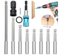 REJOECE 10 Pezzi Forti Magnetici Prolunghe per Punte da Trapano, Portainserti Universale, 1/4" Porta Inserti Lungo per la Maggior Parte Degli Avvitatori Elettrici, Trapani(150/100/75/66/60mm)