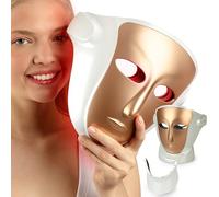 REJUVMASK Maschera a luce rossa per viso e collo - Maschera leggera a LED 0,5 kg con fori per gli occhi, cinghie regolabili e tecnologia LED avanzata Maschera per il viso a luce rossa