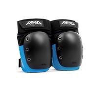Rekd Ramp Knee Pads Ginocchiere Skateboard Unisex Adulto, Unisex - Adulto, Black/Blue (Nero, Blu), L