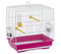 Ferplast Gabbia per Uccelli REKORD 2 Gabbia per Canarini, Bengalini, Cocorite, in Metallo, Accessori inclusi Posatoi Mangiatoie Girevoli, 39 x 25 x h 41 cm