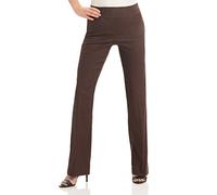 REKUCCI Pantaloni da Donna Svasati Senza Chiusure, Pantaloni Donna Leggeri Comodi (52 Corto, Mix Marrone)