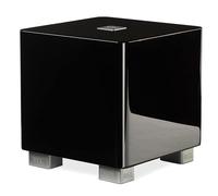 REL T/5x Subwoofer alimentato da 20,3 cm, design compatto sigillato con amplificatore di B, ingressi RCA e bassi potenti per sistemi stereo HiFi, Home Theater e suono surround, finitura nera