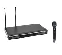 RELACART UR-260D: Sistema UHF a 2 Canali con Ricevitore e Microfono 522-554 MHz