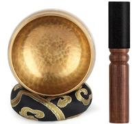 Relaehih Set di campane tibetane 100% martellate a mano in Nepal, ciotola sonora per meditazione, yoga, chakra, accessori per meditazione, regali unici per donne e uomini (8 cm)