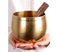 Relaehih Set di campane tibetane martellate a mano in Nepal, per meditazione, yoga, chakra, accessori per meditazione, regali unici per donne e uomini (blu, 12,7 cm)