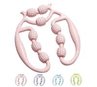 Relajador De Piernas, Relajador De Piernas De 9 Rodillos, 9 Wheel Circular Leg Clamp, Multifunctional Ring Roller, 360 Degree Leg Neck Muscle Hand Arm Relaxer (1Pc Pink)