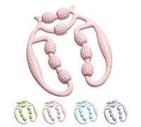 Relajador De Piernas, Relajador De Piernas Manual, 9 Wheel Circular Leg Clamp, Circular Leg Clamp Roller, Multipurpose Massage Tools for Women and Men (Pink)