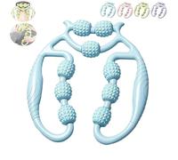 Relajador De Piernas, Relajador De Piernas Manual, 9 Wheel Circular Leg Clamp, Multifunctional Ring Roller, Multipurpose Massage Tools for Women and Men (Blue)