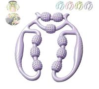 Relajador De Piernas, Relajador De Piernas Manual, 9 Wheel Circular Leg Clamp, Multifunctional Ring Roller, Multipurpose Massage Tools for Women and Men (Purple)