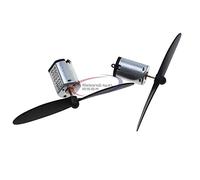 Reland Sun 1pair N20 4 assi velivoli aliante DIY telecomando motore elica (N20+elica nera)