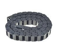 RELAND SUN Catena di trascinamento in plastica nera, lunghezza 1 m per CNC, con connettori terminali (7 x 15, semi-chiusi)