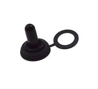 RELAND SUN Interruttore a levetta Copertura 5PCS 12mm Nero Gomma Rocker Toggle Interruttore Manopola Cappello Impermeabile Boot Cap