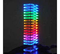 Reland Sun KS16 Music Audio Spectrum Analyzer Kit, USB 5V LED Fantasy Crystal Cube Level Display, Estremamente preciso Spettro sonoro VU Meter Tower per Sistema Audio (Prodotto finito)