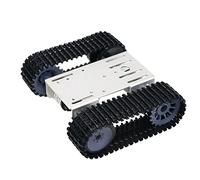 Reland Sun TP101 Premium Robot Tracked Tank Car Chassis Starter Kit con Motore DC (Argento)