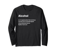 Relatable Funny Dictionary Definition Alcohol Maglia a Manica