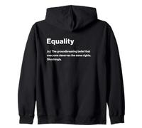 Relatable Funny Dictionary Definition Equality Felpa con Cappuccio