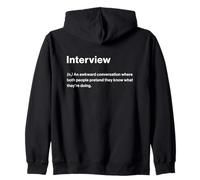 Relatable Funny Dictionary Definition Interview Felpa con Cappuccio