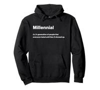 Relatable Funny Dictionary Definition Millennial Felpa con Cappuccio