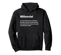 Relatable Funny Dictionary Definition Millennial Felpa con Cappuccio