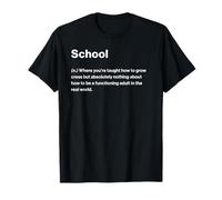 Relatable Funny Dictionary Definition School Maglietta