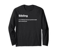 Relatable Funny Dictionary Definition Sibling Maglia a Manica