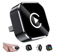 Relativelk Carplay-2025 Upgraded Mini USB Wireless CarPlay & Android Auto Adapter Plug & Play 2-in-1 Fast Stable Connection Wide Compatibility with 800+ Car Models (Black)