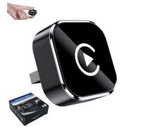 Relativelk Carplay, 2025 Upgraded Mini Wireless CarPlay & Android Auto Adapter, for iPhone/Android, Plug & Play 2-in-1 Adapter with 2.4/5GHz WiFi and Bluetooth 5.0 (Black)