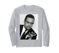 Relatore attivista per i Diritti Umani Malcolm X nel Regno Unito 1965 Maglia a Manica