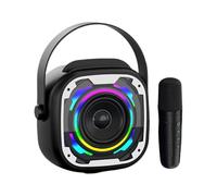 Relatore Karaoke - Macchina Karaoke per con E Luci | Set Karaoke Domestico, Dispositivo Di Canto Portatile con Maniglia, Amplificatore Musicale per La Casa, F