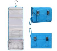 Relavel - Beauty case da viaggio, da appendere, per uomini e donne, in pelle, impermeabile, organizer da viaggio per articoli da toeletta, shampoo, contenitore da viaggio di dimensioni standard, 01a