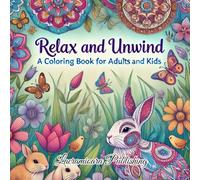 Relax and Unwind: A Coloring Book for Adults and Kids: Easy and Therapeutic Designs with Nature, Animals, Mandalas, and Patterns for Stress Relief