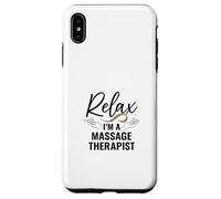Relax I'm a Massage Therapist Minimal Hands Graphic Custodia per iPhone XS Max