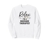 Relax I'm a Massage Therapist Minimal Hands Graphic Felpa